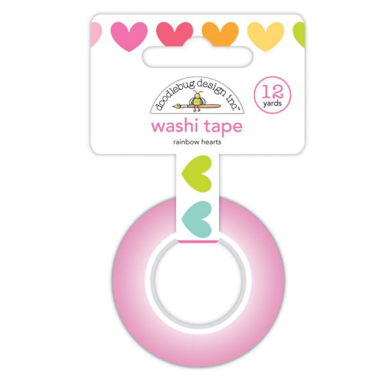 Rainbow Hearts Washi Tape | www.sprinklebeesweet.com