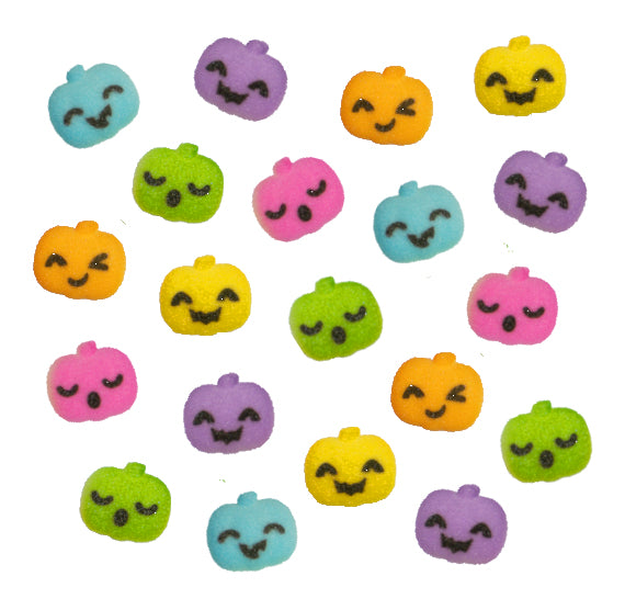 Rainbow Pumpkin Sugar Toppers | www.sprinklebeesweet.com