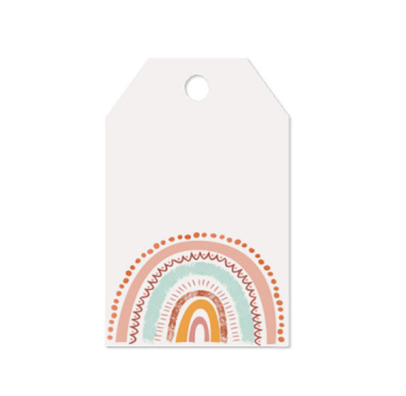 Rainbow Gift Tags: Muted 50 Count | www.sprinklebeesweet.com