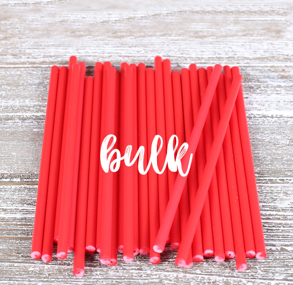 Bulk Red Lollipop Sticks: 4.5" | www.sprinklebeesweet.com