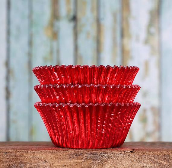 Bulk Cupcake Liners: Red Foil | www.sprinklebeesweet.com