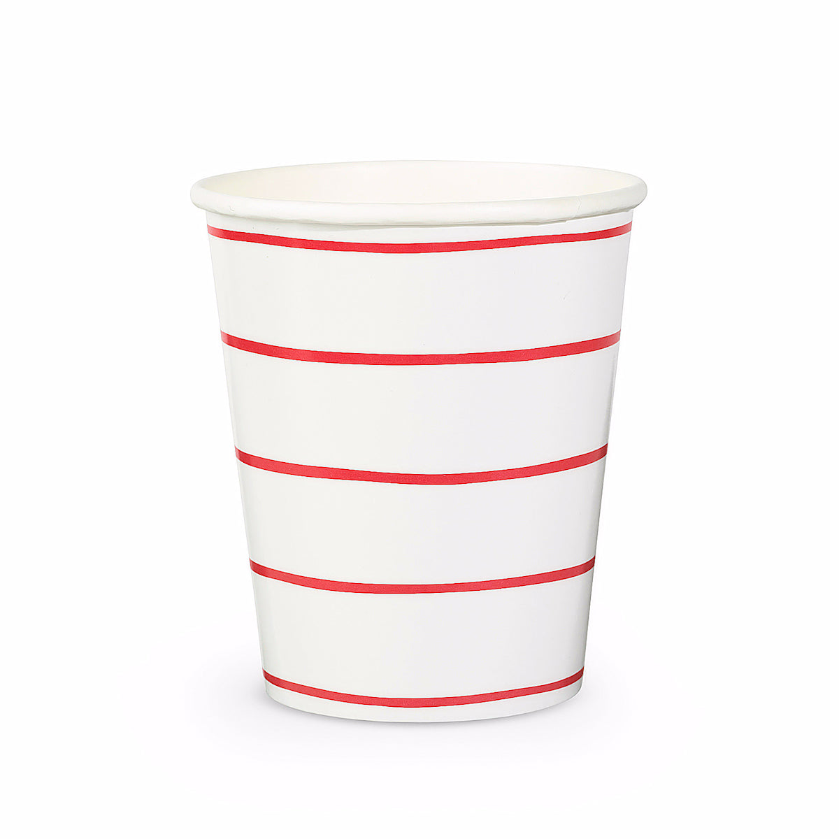 Striped Red Paper Cups | www.sprinklebeesweet.com