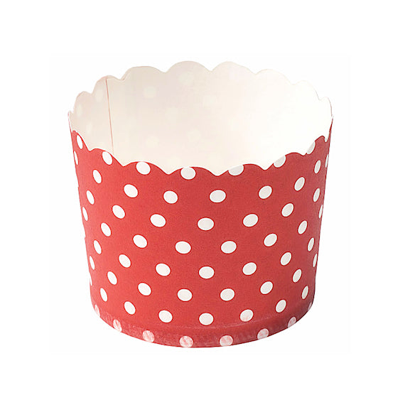 Red Baking Cups: Polka Dots | www.sprinklebeesweet.com