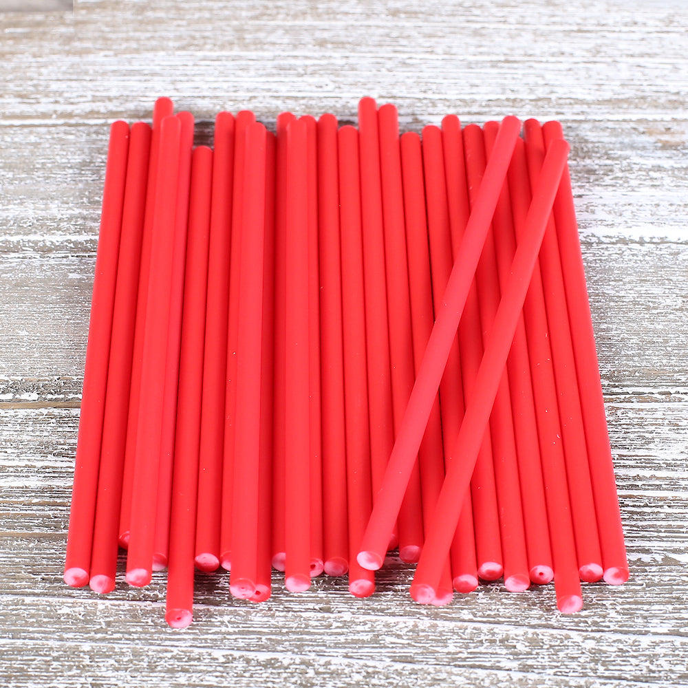 Red Lollipop Sticks: 4.5" | www.sprinklebeesweet.com