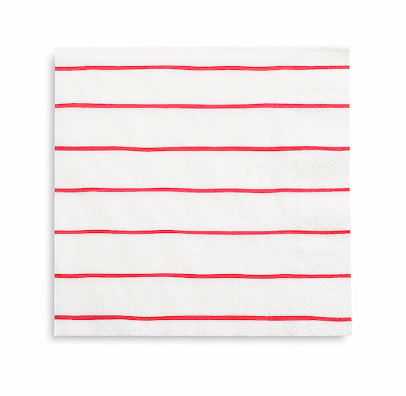 Striped Red Napkins: Large | www.sprinklebeesweet.com