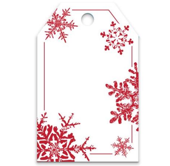 Red Snowflake Gift Tags | www.sprinklebeesweet.com