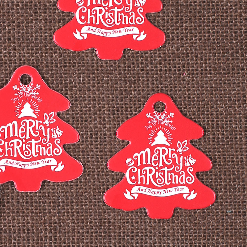 Shop Christmas Tree Gift Tags: Red Christmas Tree Shaped Tags at BPS ...