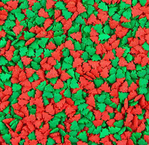 Christmas Tree Sprinkles: Red & Green | www.sprinklebeesweet.com