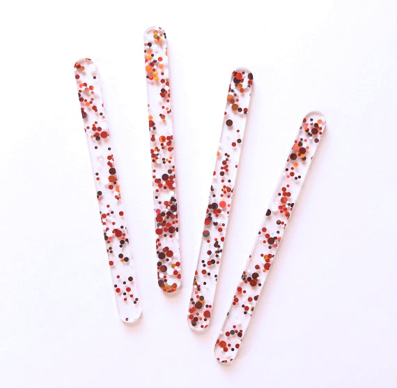 Dot Glitter Popsicle Sticks: Red + White | www.sprinklebeesweet.com