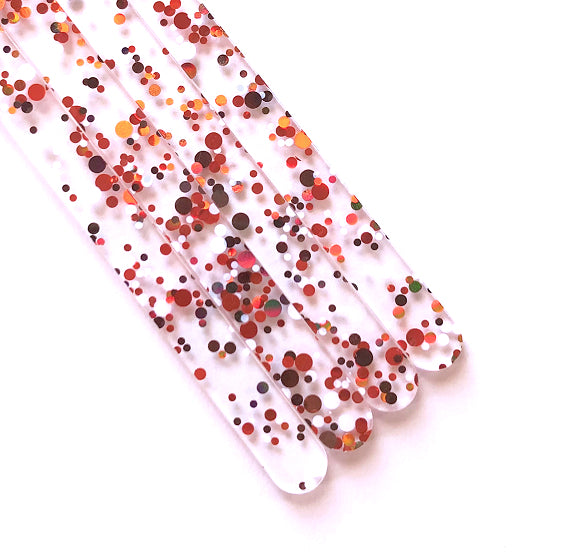 Dot Glitter Popsicle Sticks: Red + White | www.sprinklebeesweet.com