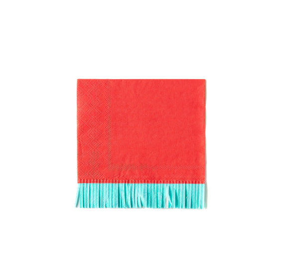 Colorful Party Napkins with Fringe | www.sprinklebeesweet.com