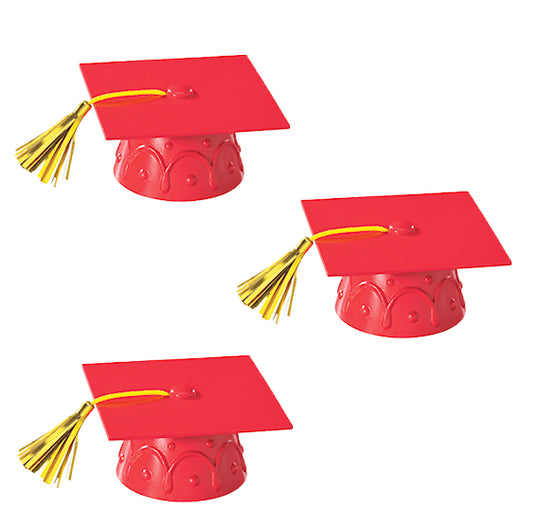Shop Red Graduation Cap Cake Toppers, Graduation Party Decor at BPS