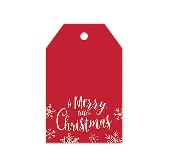 Christmas Gift Tags: Red with Merry Christmas | www.sprinklebeesweet.com