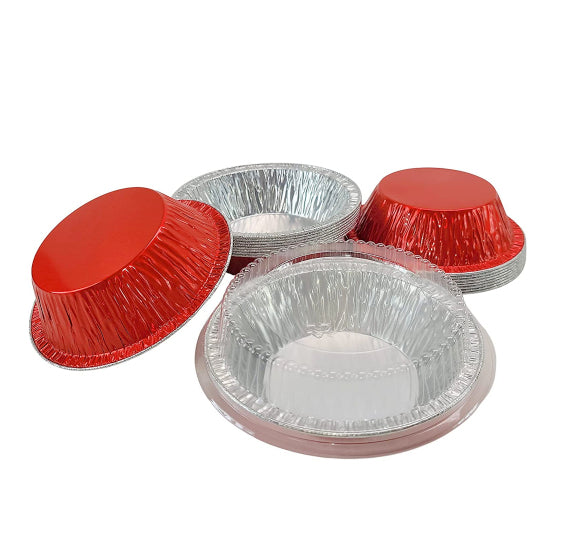 Small 5" Pie Pans with Lids: Red | www.sprinklebeesweet.com