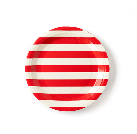 Red + White Striped Plates | www.sprinklebeesweet.com