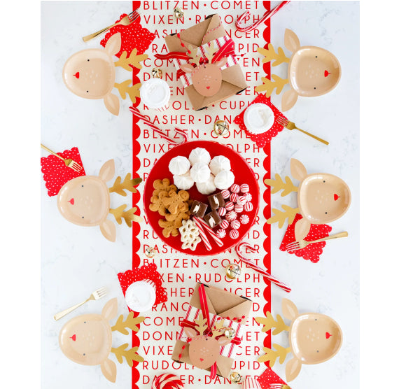 Reindeer Names Paper Table Runner | www.sprinklebeesweet.com