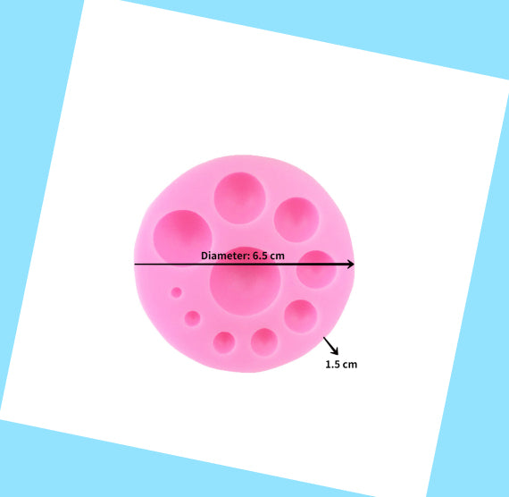 Half Sphere Fondant Mold: Assorted Sizes | www.sprinklebeesweet.com