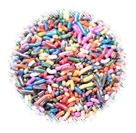 Shimmer Rainbow Jimmies Sprinkles | www.sprinklebeesweet.com