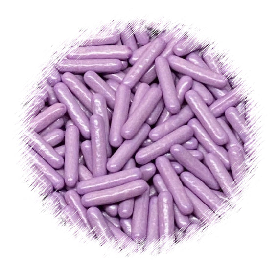 Edible Rod Sprinkles: Shimmer Purple | www.sprinklebeesweet.com