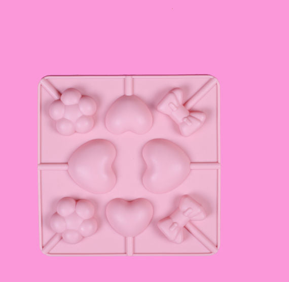 Silicone Lollipop Mold: Heart, Flower & Bow | www.sprinklebeesweet.com