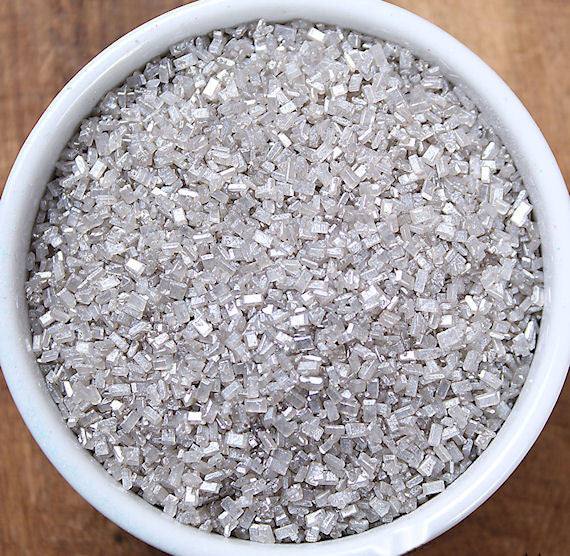 Shimmer Silver Sparkling Sugar | www.sprinklebeesweet.com