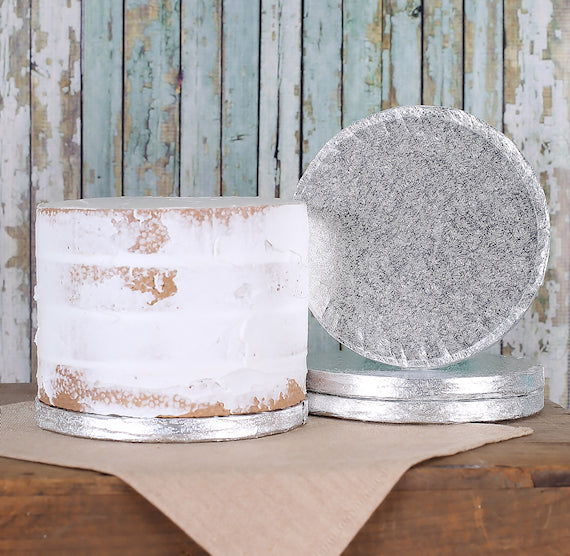 6 Inch Cake Boards: Thick Silver | www.sprinklebeesweet.com