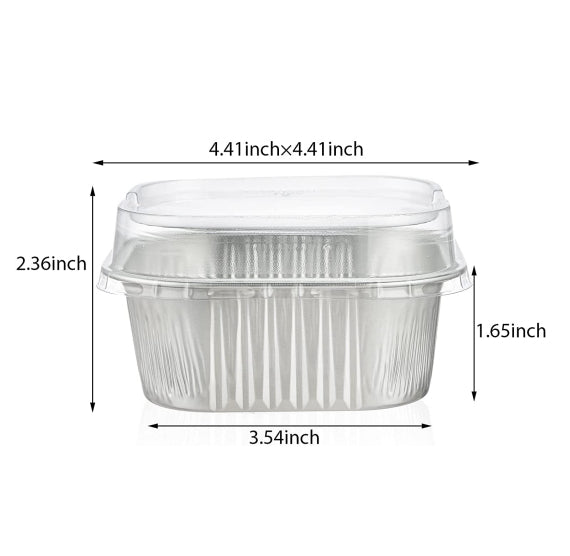 Square Snack Cake Pans with Lids: Silver | www.sprinklebeesweet.com
