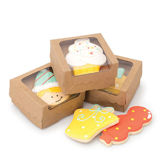 Sweet Sugarbelle Cookie Boxes: Kraft | www.sprinklebeesweet.com