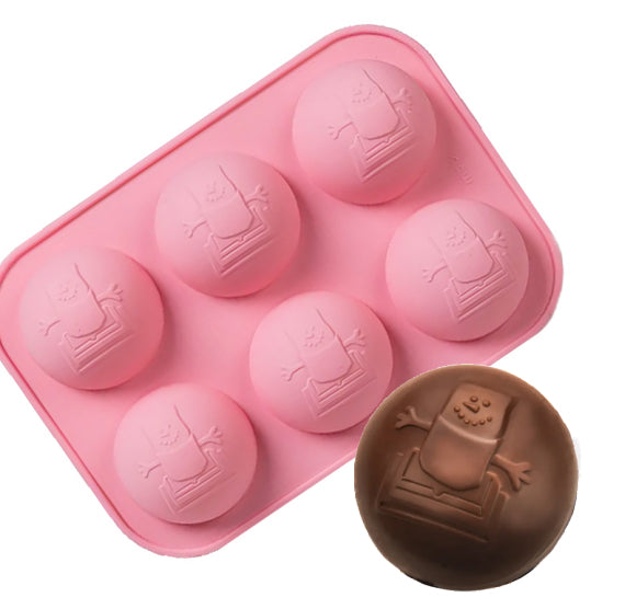 Valentine's Day Hot Cocoa Bomb Plastic Candy Mold, 6-Cavity - Wilton