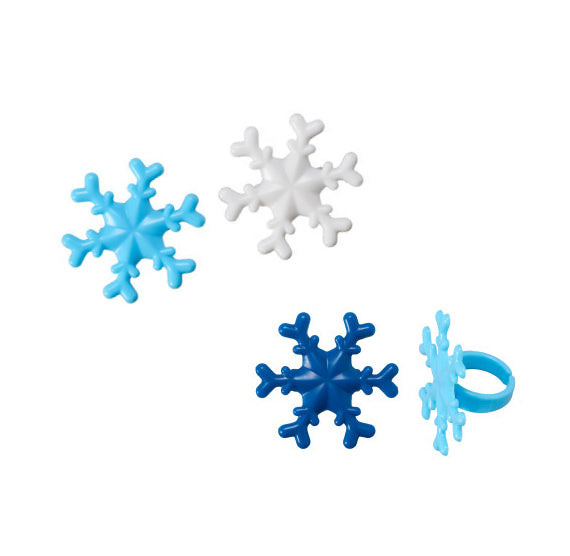 Snowflake Cupcake Topper Rings | www.sprinklebeesweet.com