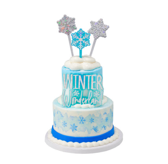 Snowflake Cake Toppers | www.sprinklebeesweet.com