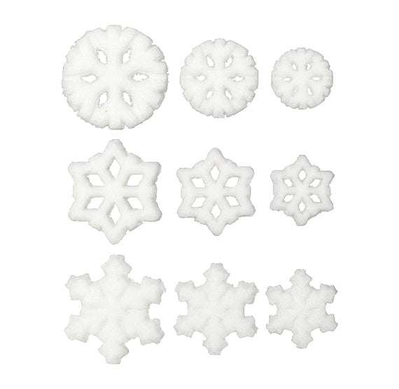 White Snowflake Assortment Edible Sugar Decoration Toppers for