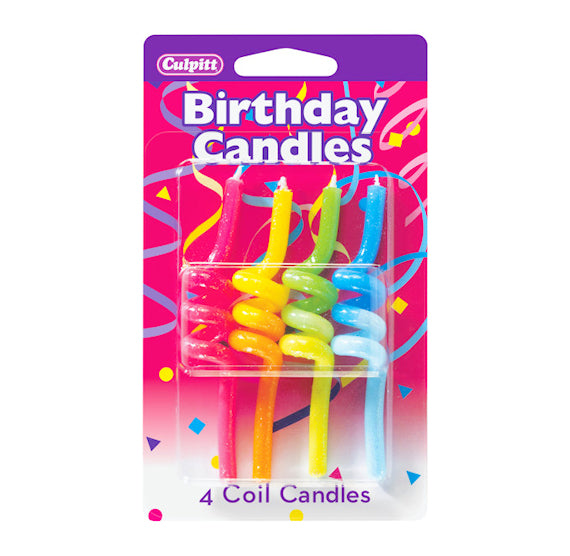 Rainbow Spiral Cake Candles | www.sprinklebeesweet.com