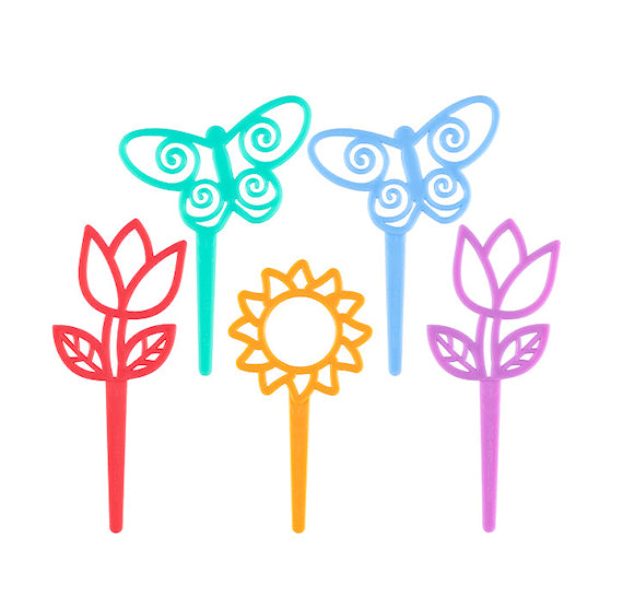 Spring Cupcake Picks: Flower, Sun + Butterfly | www.sprinklebeesweet.com