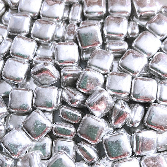 Square Silver Dragees | www.sprinklebeesweet.com