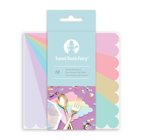 Sweet Tooth Fairy Pastel Rainbow Napkins | www.sprinklebeesweet.com
