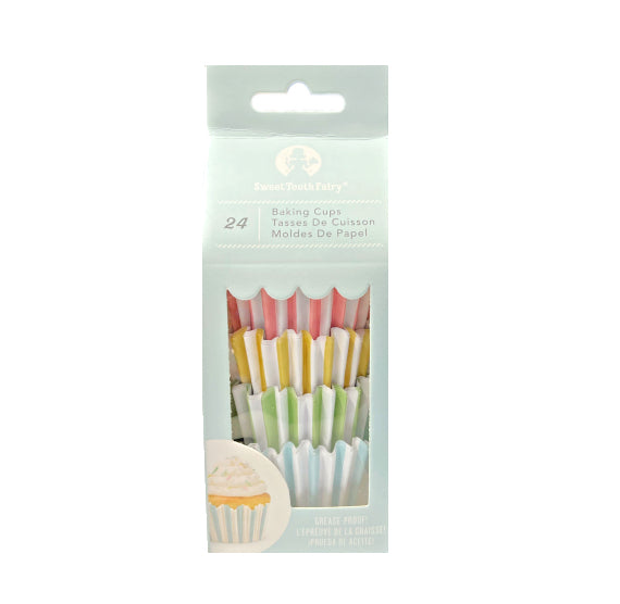 Sweet Tooth Fairy Cupcake Liners: Stripe - 24 Count | www.sprinklebeesweet.com