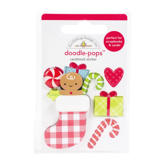 Doodle-Pops Stickers: Christmas Stocking | www.sprinklebeesweet.com