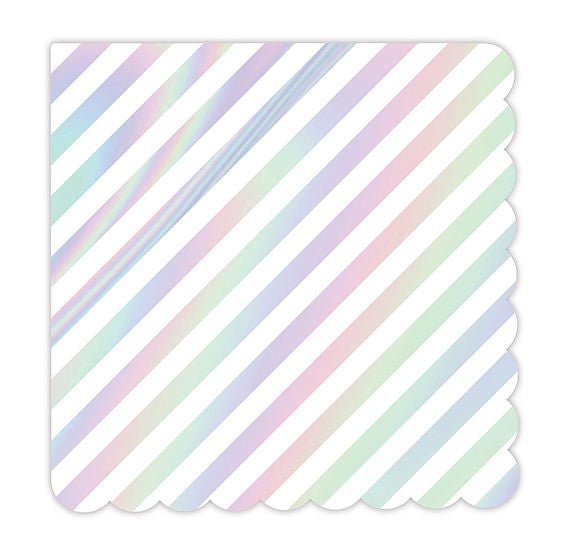 Small Iridescent Napkins: Stripe | www.sprinklebeesweet.com