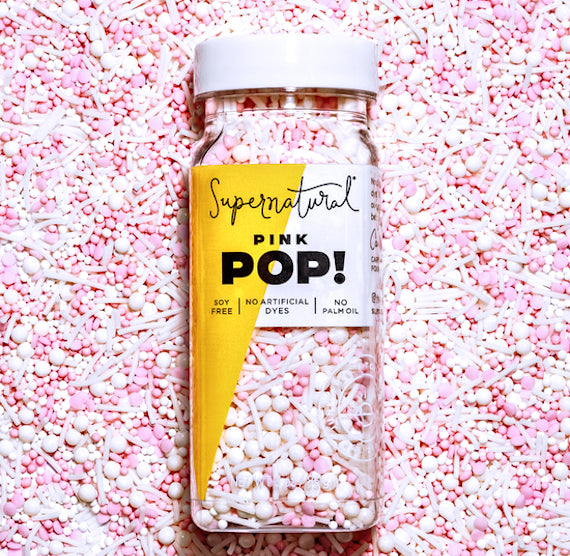 Supernatural Sprinkle Mix: Light Pink POP | www.sprinklebeesweet.com