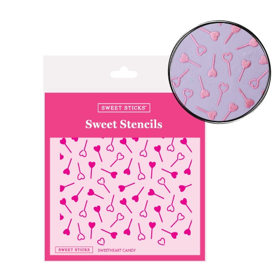 Sweet Stencils: Heart Candy | www.sprinklebeesweet.com