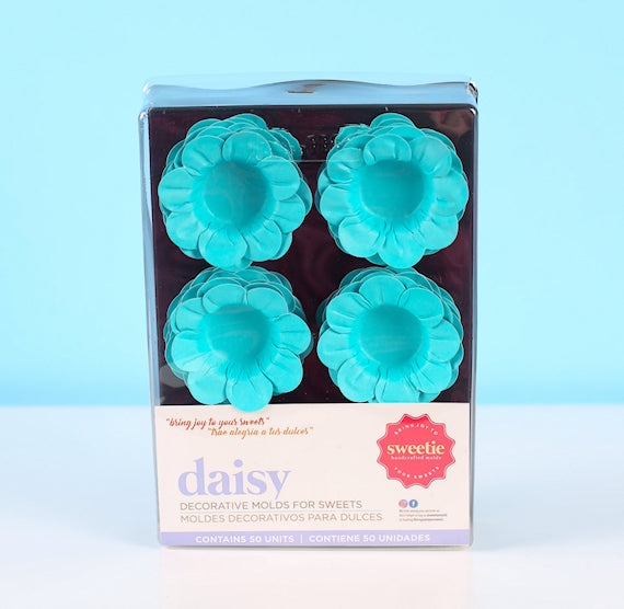 Daisy Flower Candy Cups: Teal | www.sprinklebeesweet.com