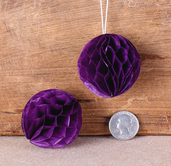 Dark Purple Honeycomb Tissue Balls: 2" | www.sprinklebeesweet.com