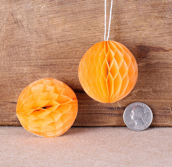 Orange Honeycomb Tissue Balls: 2" | www.sprinklebeesweet.com