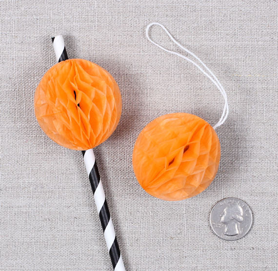 Orange Honeycomb Tissue Balls: 2" | www.sprinklebeesweet.com