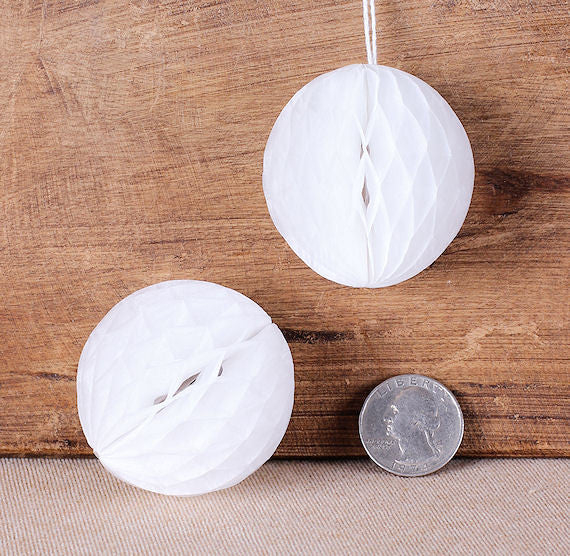 White Honeycomb Tissue Balls: 2" | www.sprinklebeesweet.com