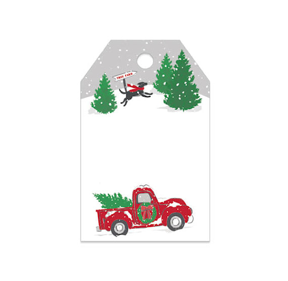 Christmas Gift Tags: Vintage Truck + Tree | www.sprinklebeesweet.com