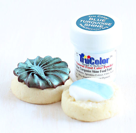 TruColor Turquoise Shine Food Paint Powder | www.sprinklebeesweet.com