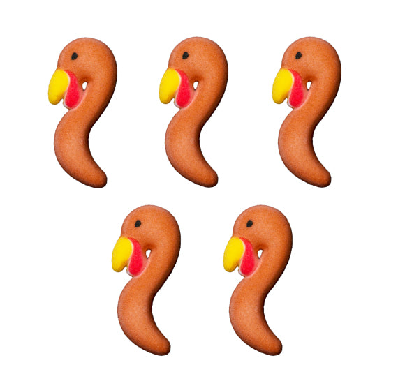 Turkey Head Sugar Toppers | www.sprinklebeesweet.com