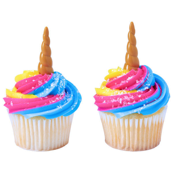 Unicorn Horn Cupcake Toppers | www.sprinklebeesweet.com